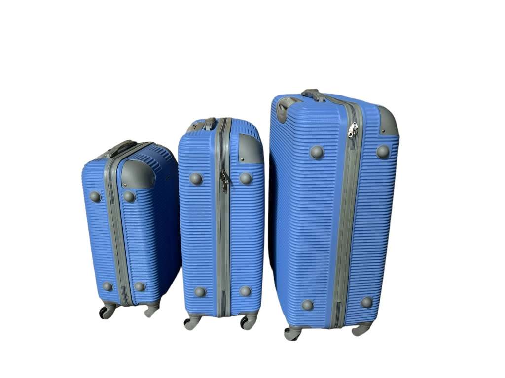 3 Piece Hard Outer Shell Premium Lightweight Luggage Set NEW - LIGHT PURPLE - READ DESCRIPTION