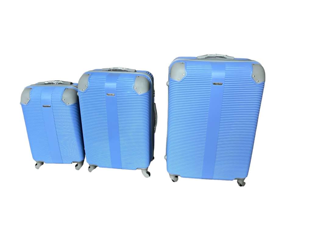 3 Piece Hard Outer Shell Premium Lightweight Luggage Set NEW - LIGHT PURPLE - READ DESCRIPTION