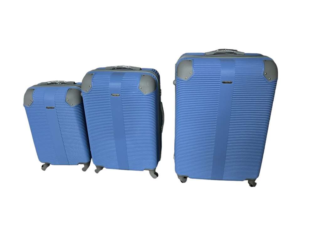 3 Piece Hard Outer Shell Premium Lightweight Luggage Set NEW - LIGHT PURPLE - READ DESCRIPTION