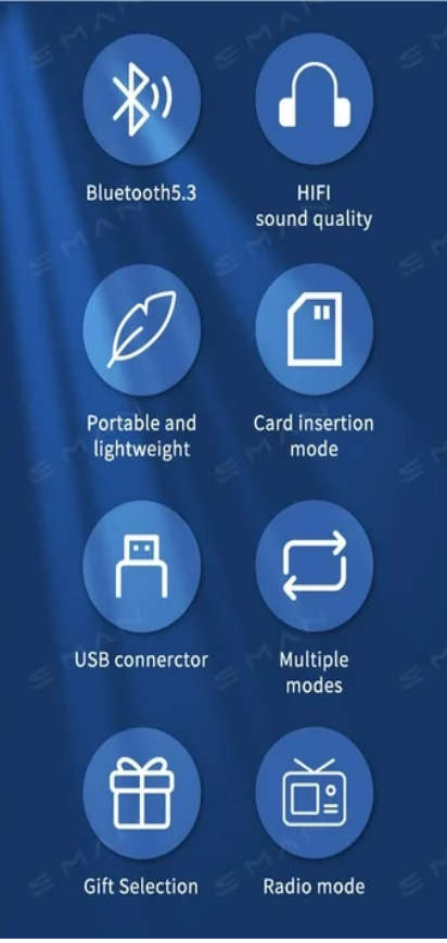 Bluetooth 5.3 Speaker Audio Stereo Outdoor usb Playback Fm Radio Voice 7 Colors Led Portable Subwoof