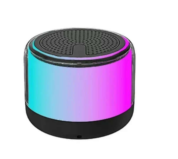 Bluetooth 5.3 Speaker Audio Stereo Outdoor usb Playback Fm Radio Voice 7 Colors Led Portable Subwoof