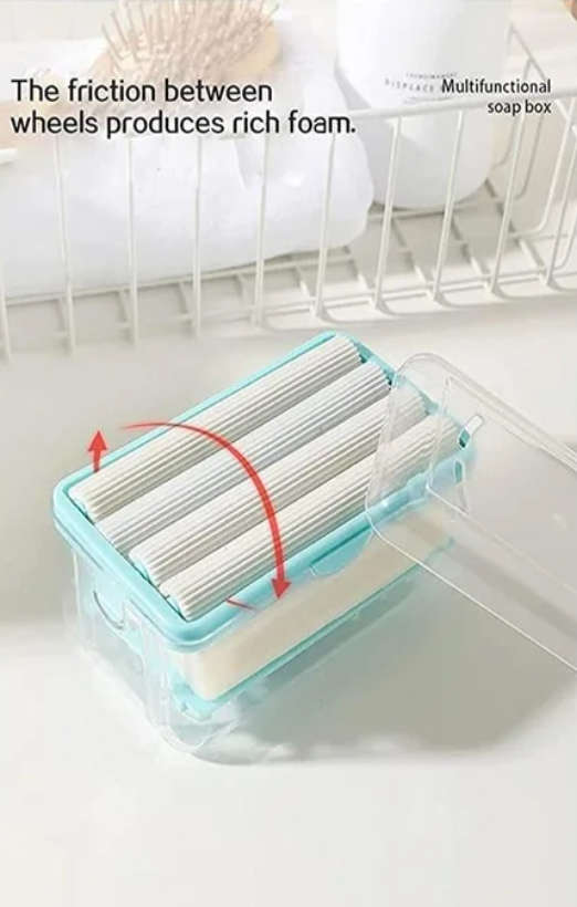 Soap Roller/Spreading Box Cleaning Storage Foaming Box - 2 in 1