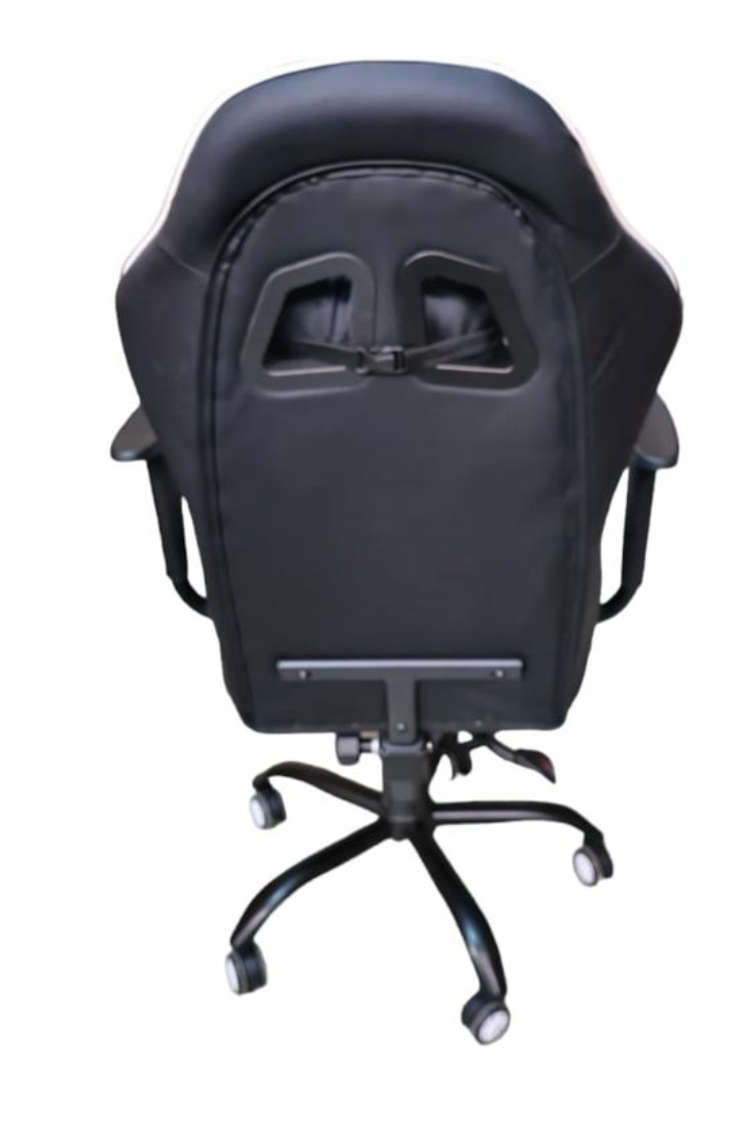 REX M Big Size High Back Reclinable Gaming Chair with Footrest and Arm Rest - White