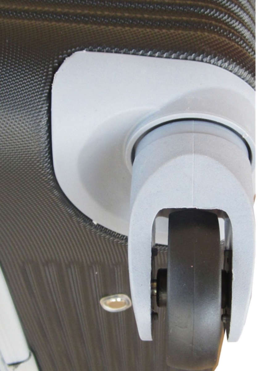 3 Piece Hard Outer Shell Premium Lightweight Luggage Set - BLACK NEW