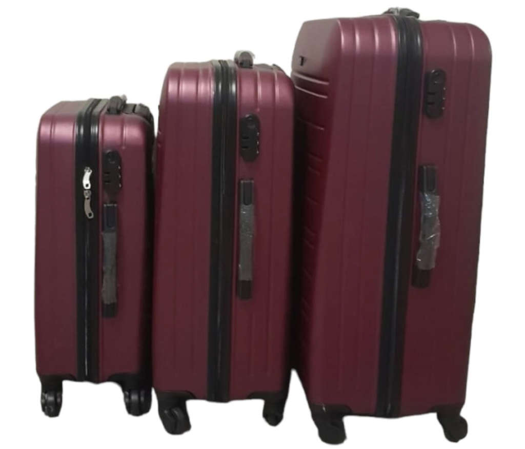 SMTE - Infinite Quality Travel Ware - 3 Piece Luggage Set - Purple C6