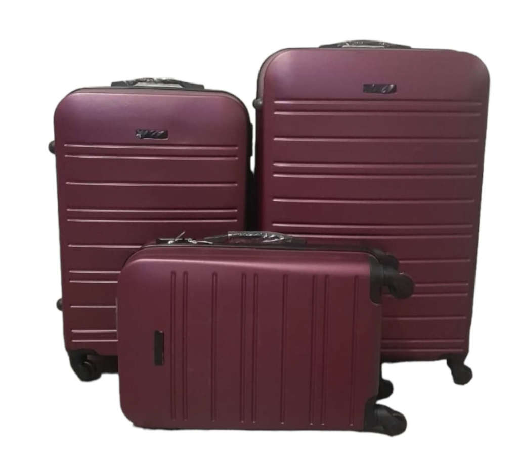 SMTE - Infinite Quality Travel Ware - 3 Piece Luggage Set - Purple C6