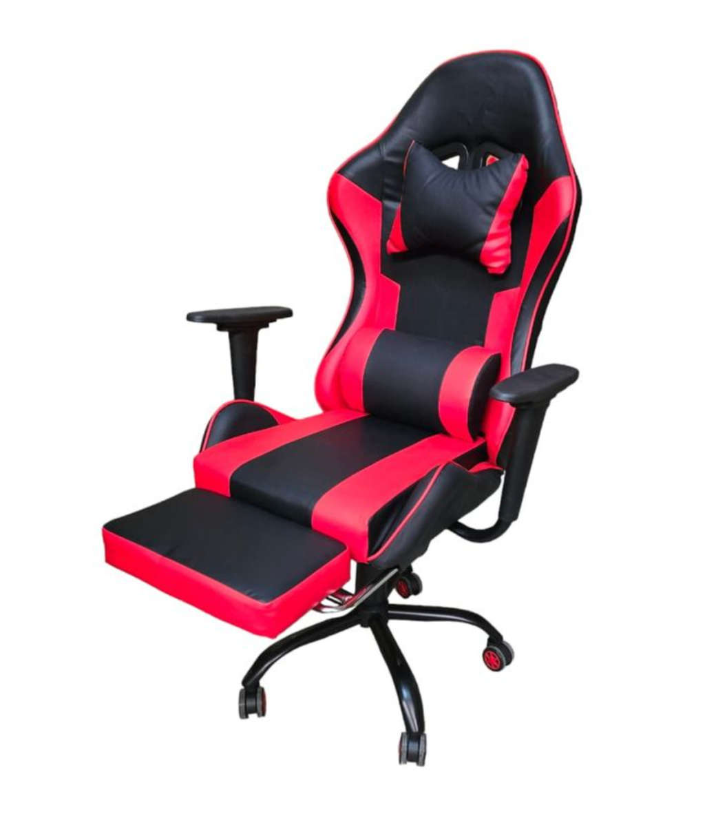 REX M Big Size High Back Reclinable Gaming Chair with Footrest and Arm Rest - Red New Sealed