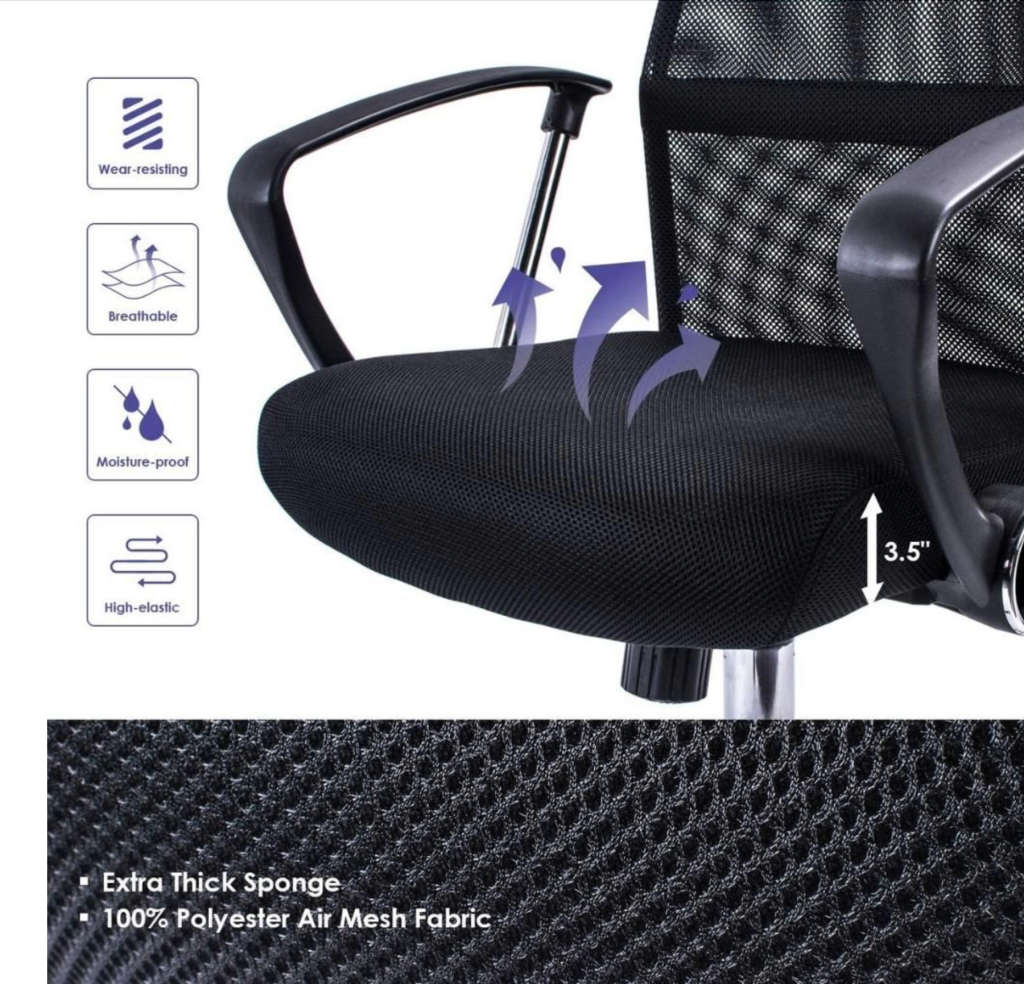 Rex M - Ergonomic High-Back Office Chair - Black