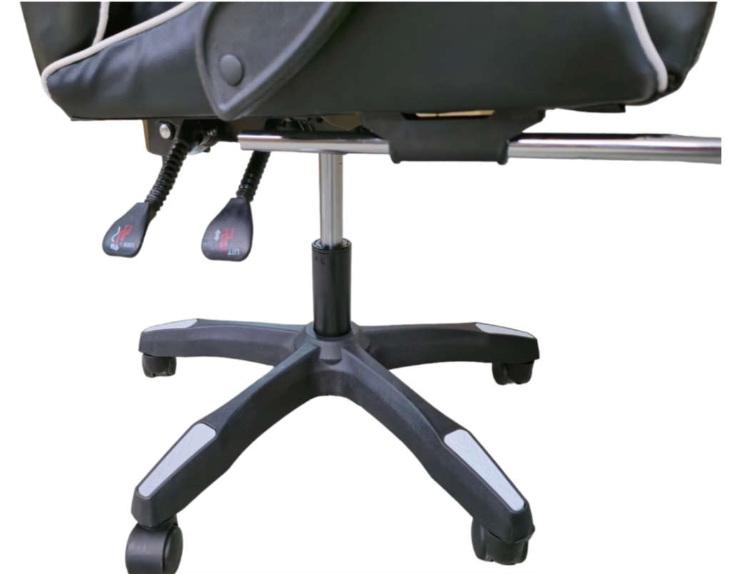 Rex M PU Leather Ergonomic Reclinable Gaming Chair with Adjustable Leg Rest - White Sealed