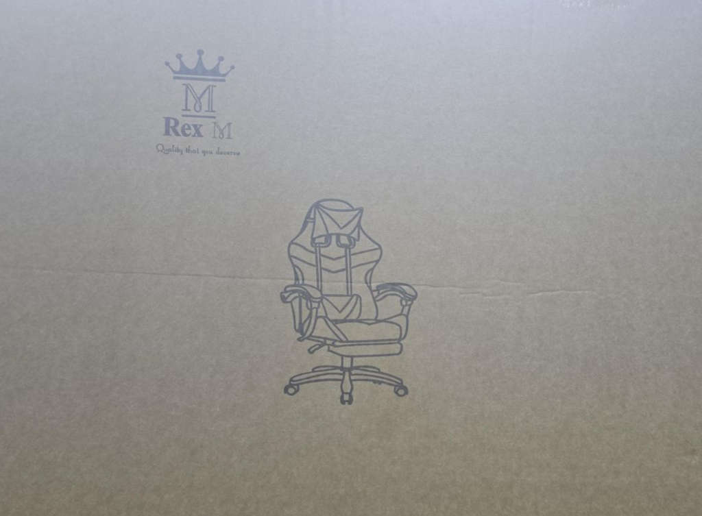 Rex M PU Leather Ergonomic Reclinable Gaming Chair with Adjustable Leg Rest - Blue Brand New