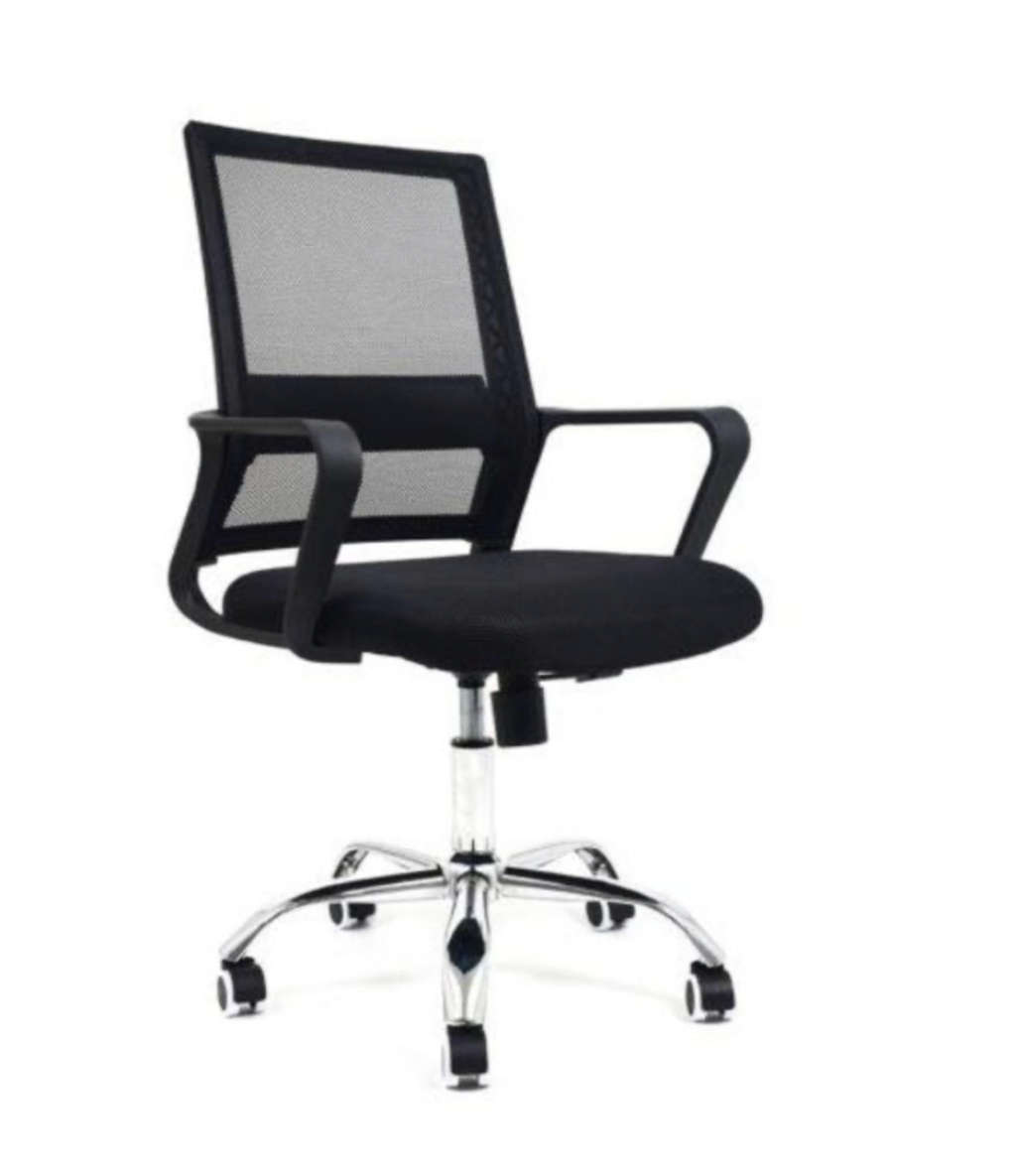 OSLO Adjustable Height Office Chair Ergonomic Mesh Swivel Steel base Extra Thick Cushion - NEW
