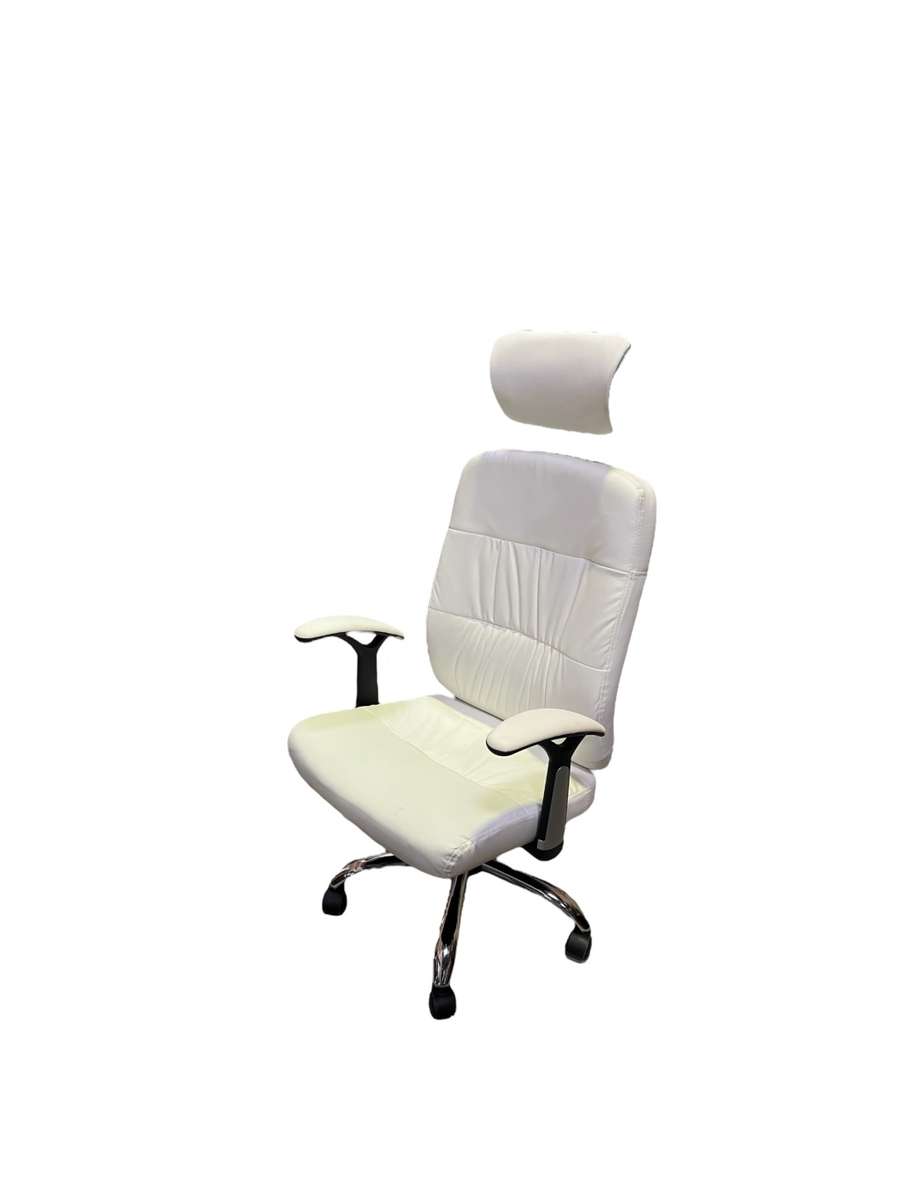 White Office Chair - Shubs Reclining Office Chair with Head and Arm rests Display Unit