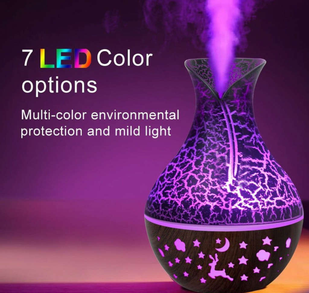 Mini Usb Aroma Diffuser Humidifier With 7 Colour Changing LED