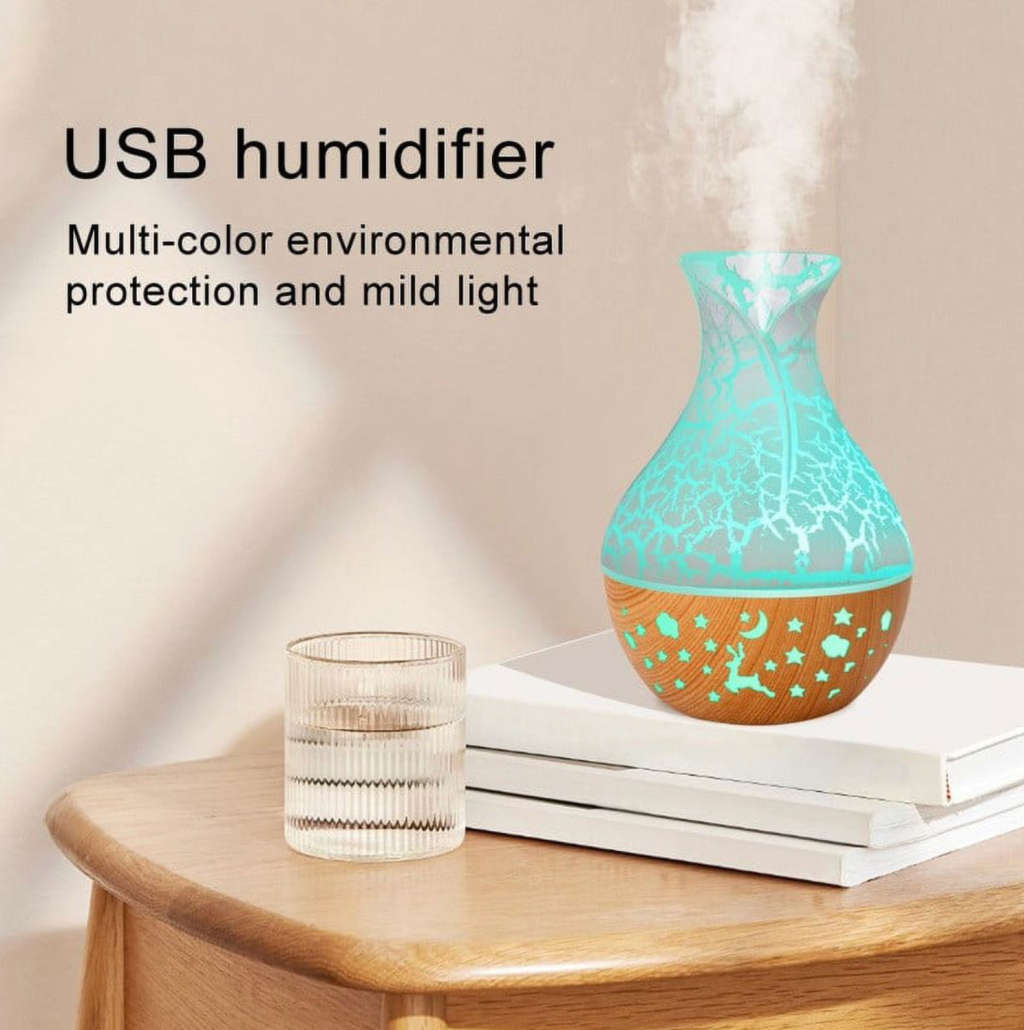 Mini Usb Aroma Diffuser Humidifier With 7 Colour Changing LED