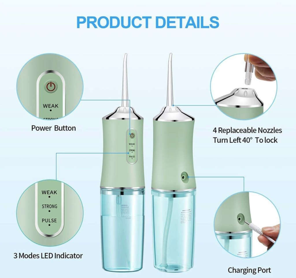 Water Flosser Cordless Dental Oral Irrigator