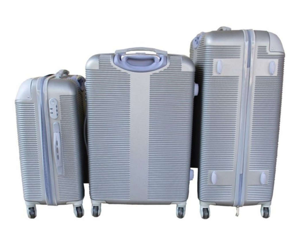 Expert Travel Ware - 3 Piece Luggage Set - Silver