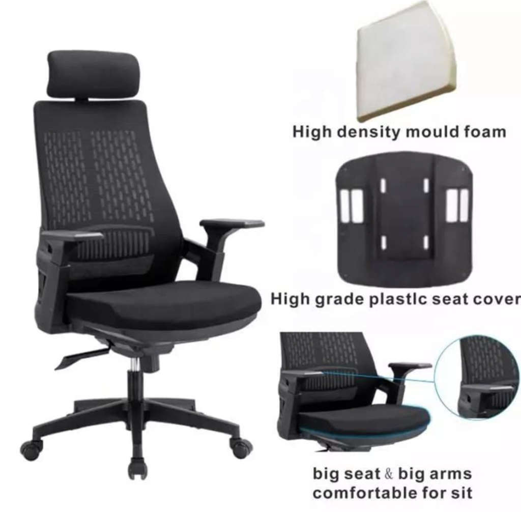 F21 - Mesh ergonomic Executive office chair Demo/Display Unit - Black