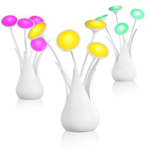 Creative LED Auto Light Sensor Vase Shape USB Night Light Table flower Lamp