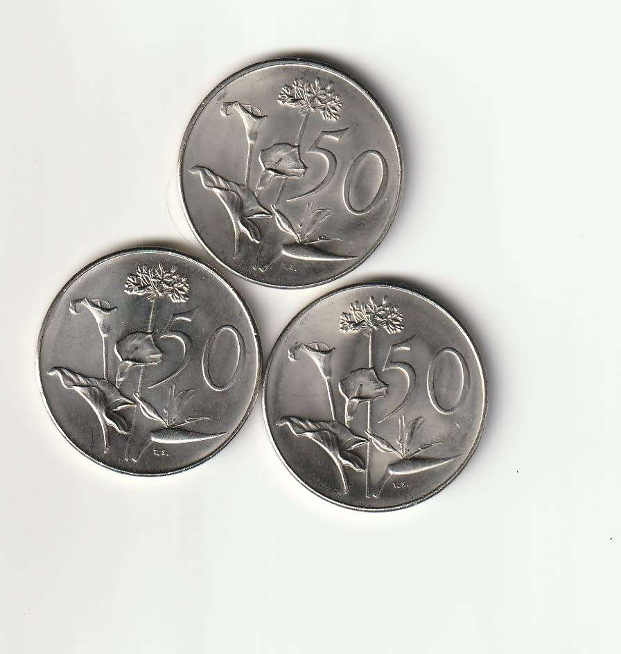 South Africa 1966 50 Cent Coins