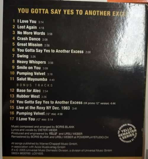 Yello - the Remaster Series 5 CD collection