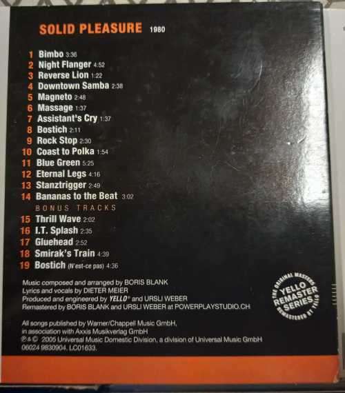 Yello - the Remaster Series 5 CD collection