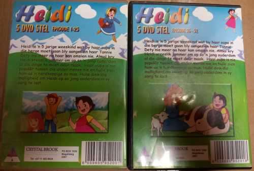 Heidi - COMPLETE 52 episode series 10DVD set (Afrikaans, as seen on TV)