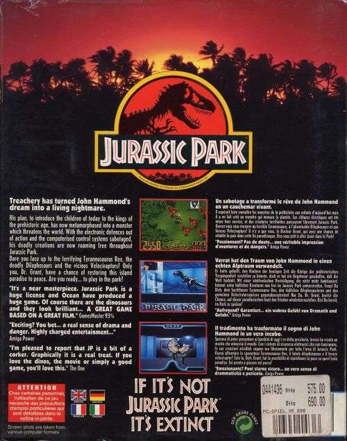 Jurassic Park PC Big Box Adventure game