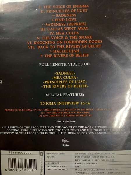 Enigma - 3 CD plus DVD bundle (Cretu, Sandra)