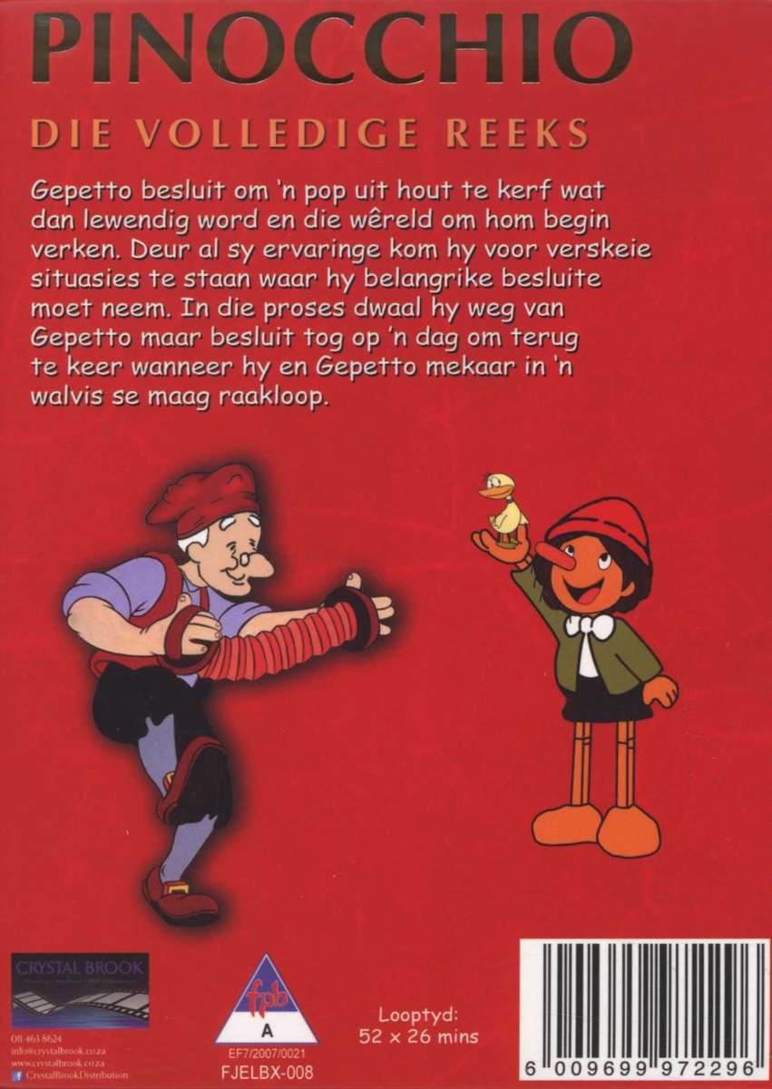 Pinocchio - COMPLETE 52 episode series 10DVD set