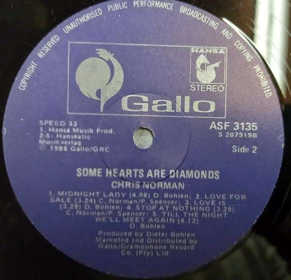 Chris Norman - Some Hearts Are Diamonds LP (Dieter Bohlen / Modern Talking)