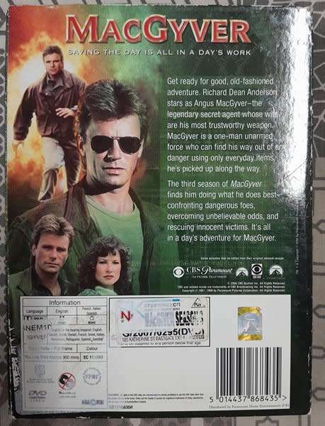 MacGyver Season 3, DVD