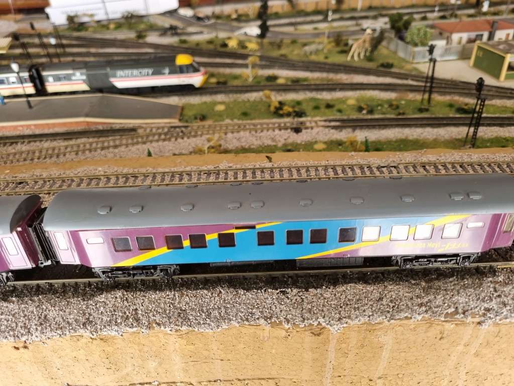 HO Model Shosholoza Meyl Coaches (4) Standard, sleeper, lounge and car carrier