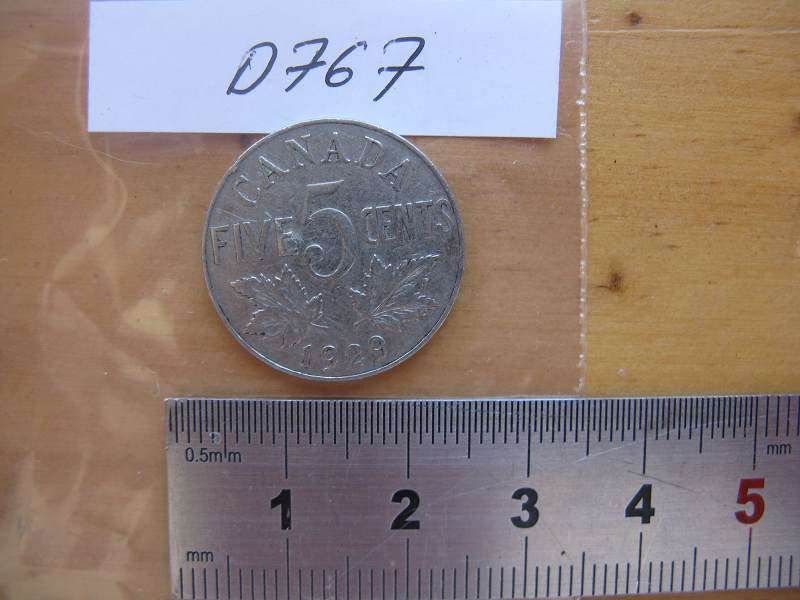 CANADA 1929 5 CENTS.