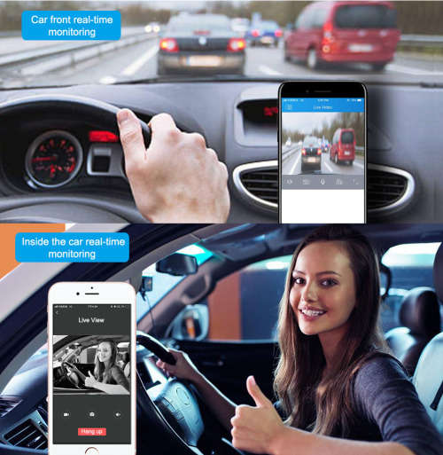 Jimi JC200 EdgeCam Pro 3G Car DVR Dash Camra Car Camera With HD 1080P Dual Camera GPS Tracker Remote