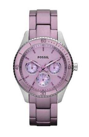 NEW Fossil Women's ES3038 Stella Purple AluminumÂ and Stainless Steel Watch