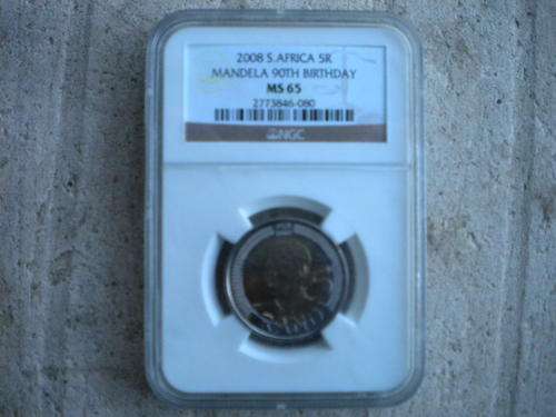 2008 Mandela 90th birthday MS65 NGC graded