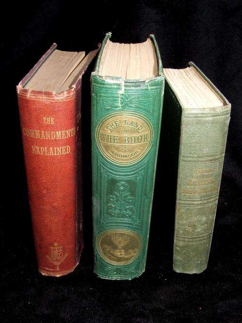 Three Very Old Books on Religion - See Description