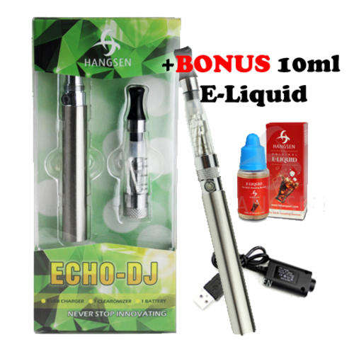 E-Cigarette ECHO Starter Kit - 1100mah with C3R Clearo + FREE 10ml Hangsen E-Liquid