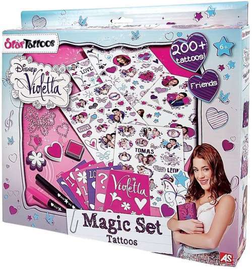 Violetta Magic Set over 200 Tattoo + stamps , stickers , pens etc **** ABSOLUTE BARGIN  ***
