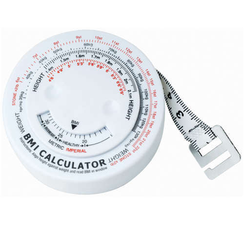 BMI Body Mass Index Retractable Tape Measure & Calculator For Diet Weight Loss