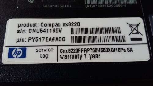 HP  laptop up for Grabs -  MODEL NX8220  -  ****LOW LOW SHIPPING *****