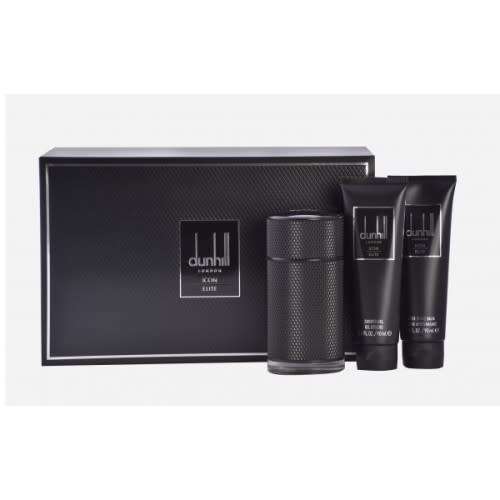 Dunhill Icon Elite Gift set 100ml EDP+After shave balm+Shower gel+Pouch ***LOW SHIPPING *****