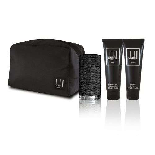 Dunhill Icon Elite Gift set 100ml EDP+After shave balm+Shower gel+Pouch ***LOW SHIPPING *****