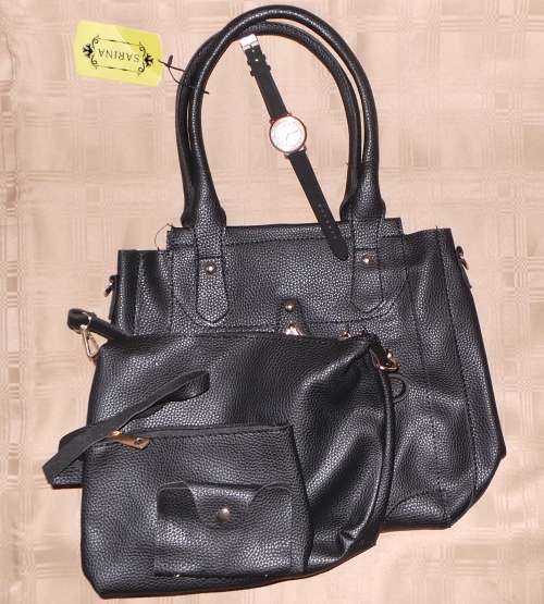 BRAND NEW Elegant Ladies 4 PC Handbag Sets + Watch  -  **** LOW LOW SHIPPING *****