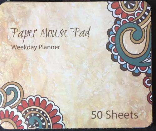 PAPER MOUSE PADS (WEEKDAY PLANNER) - 50 SHEETS ***** LOW LOW SHIPPING ******
