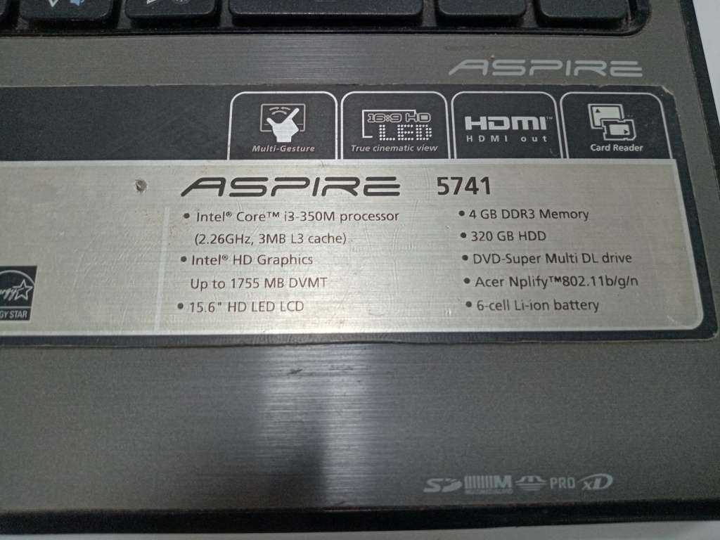 ACER LAPTOP CORE I3 - MODEL - 5741 up for Grabs - ******LOW LOW SHIPPING *****