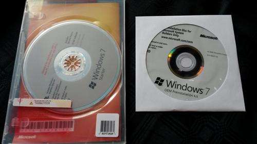 Microsoft Windows 7 + Oem system builder Disk  - Original Software ( No licence key only )