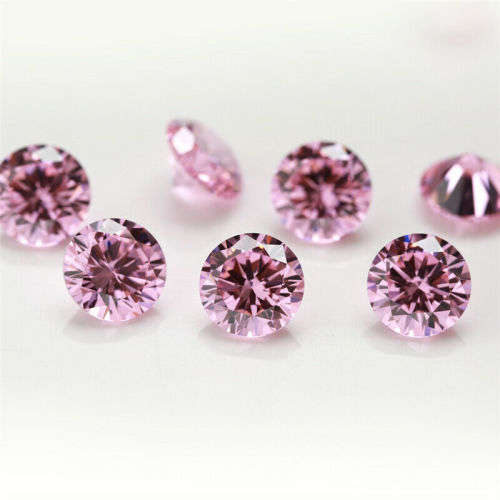 1CT Pink Color Loose Moissanite Stone Round Excellent Cut VVS1 with Certificate