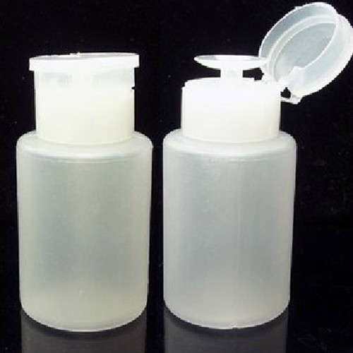 Acetone Dispenser bottle (Menda Pump) for Nail and Makeup Remover Plastic Clear