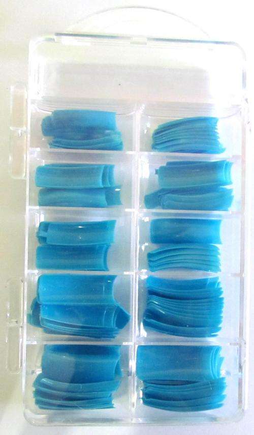 Nail Tips Fluorescent Blue 100 Tips
